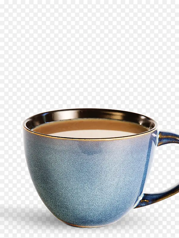 蓝色咖啡杯咖啡