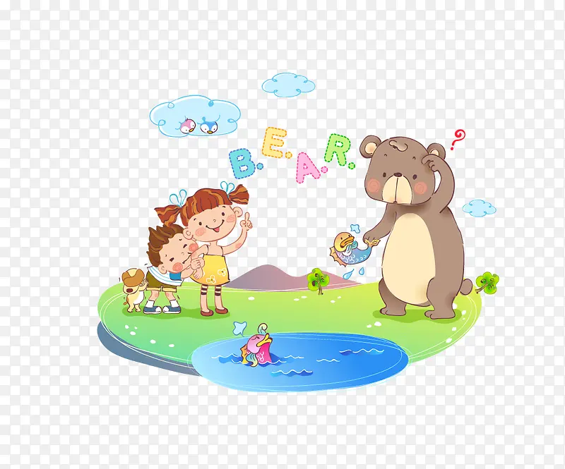 卡通男孩女孩