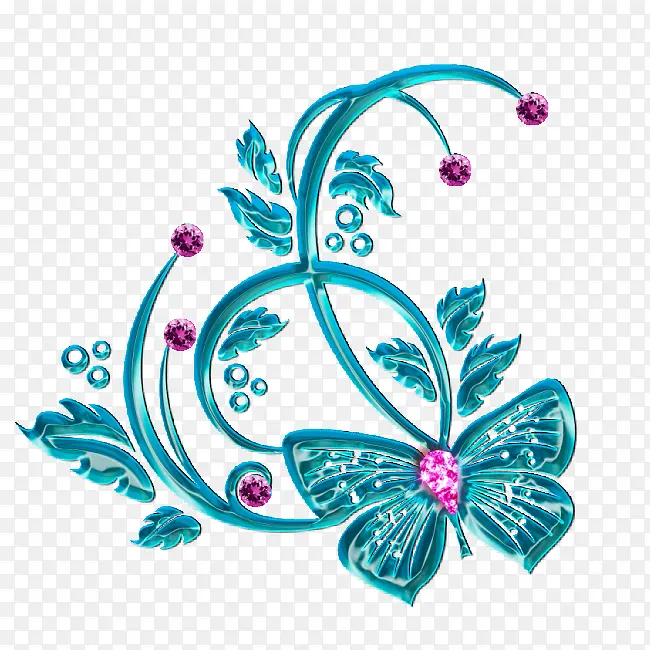 质感蝴蝶花纹