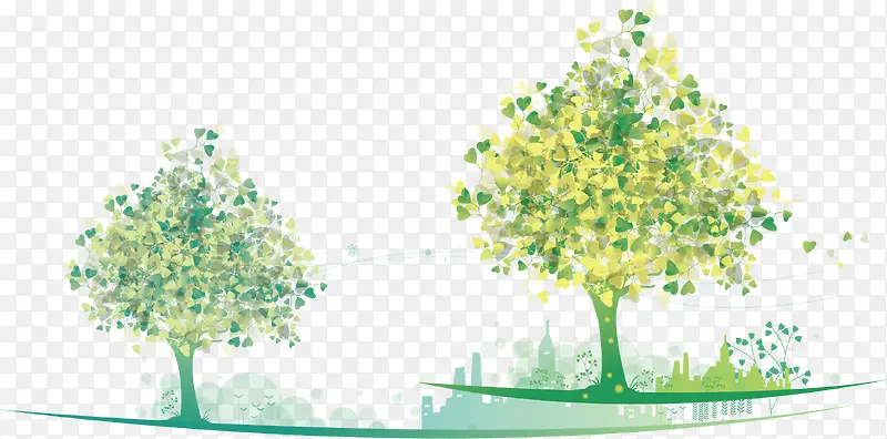 树木绿色春季促销海报素材