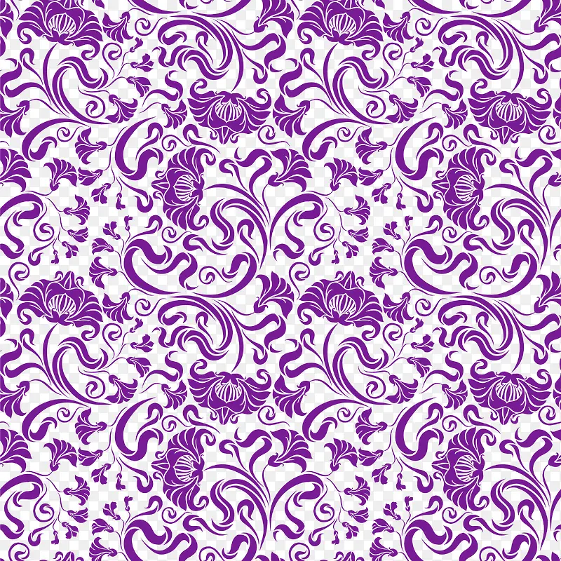 紫色简约花藤边框纹理