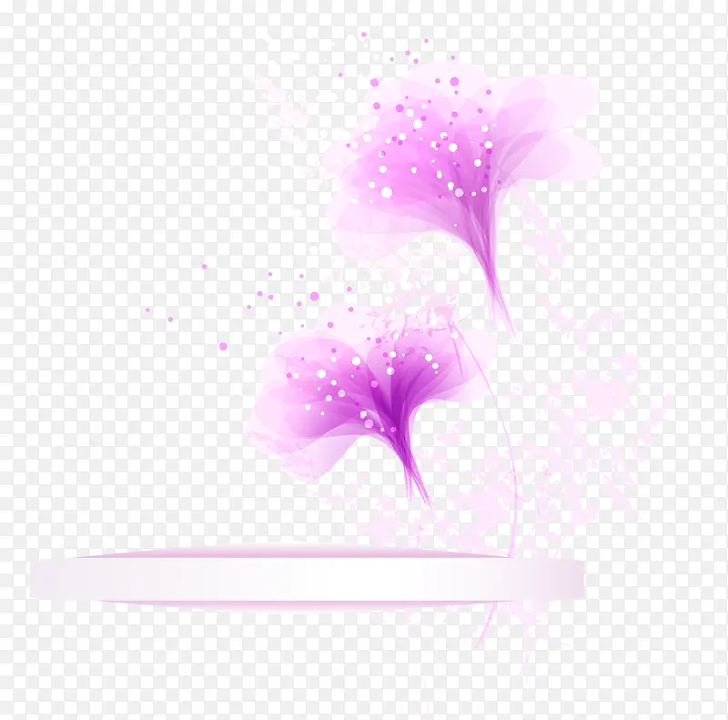 矢量浪漫紫色花朵