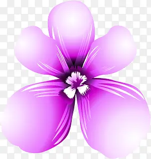 紫色卡通花朵效果