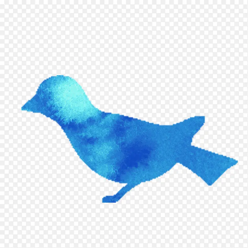 蓝色鸟型图案