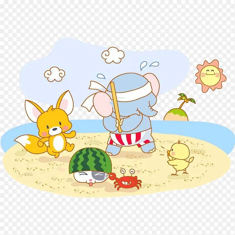 沙滩上的动物