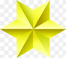 黄色高清立体星星装饰