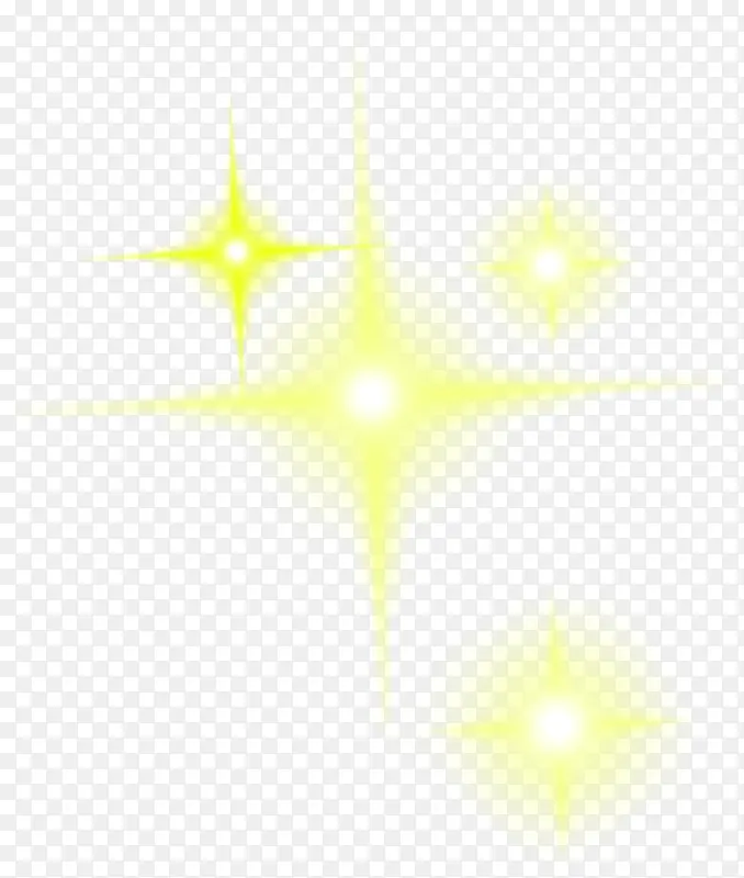黄色卡通梦幻星光手绘
