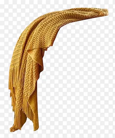 黄色毛线围巾