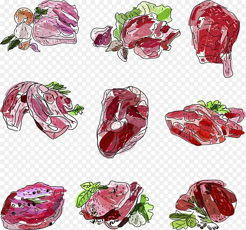 肉类矢量素材