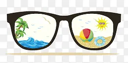 海边眼镜png素材