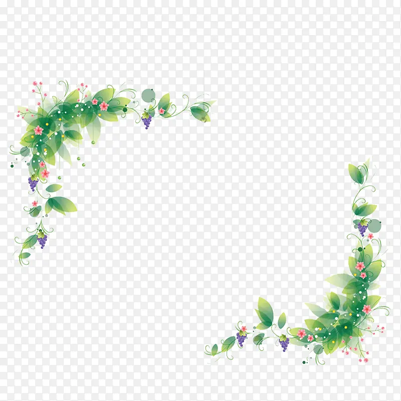 清新花框