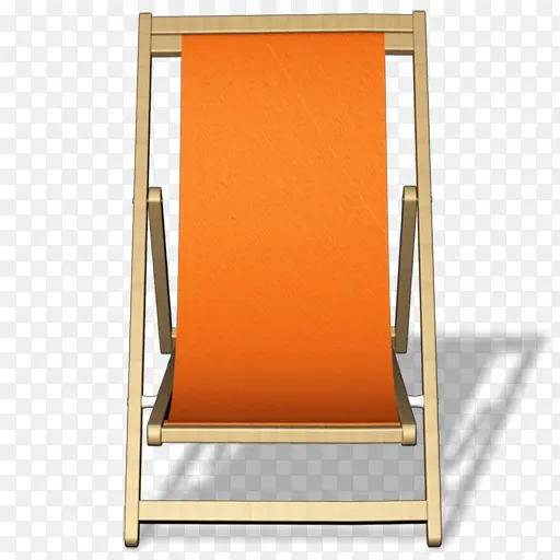 棕色木质沙滩椅