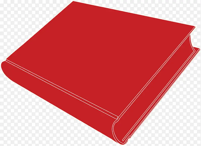 手绘红色的书本开学