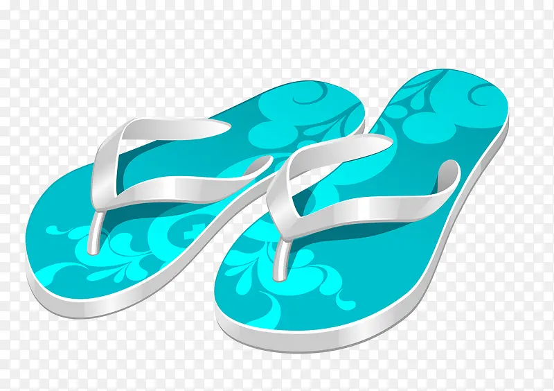 夏日拖鞋矢量元素