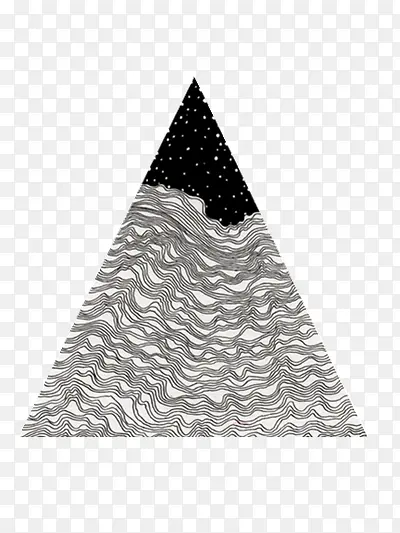 黑白纹理三角形