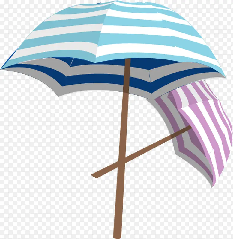 卡通手绘遮阳伞沙滩