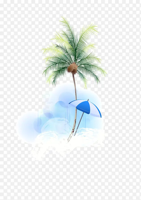 椰树太阳伞