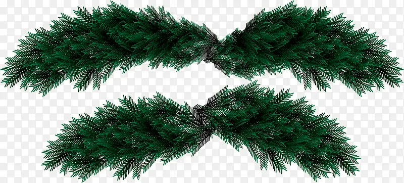 清新绿色松树装饰