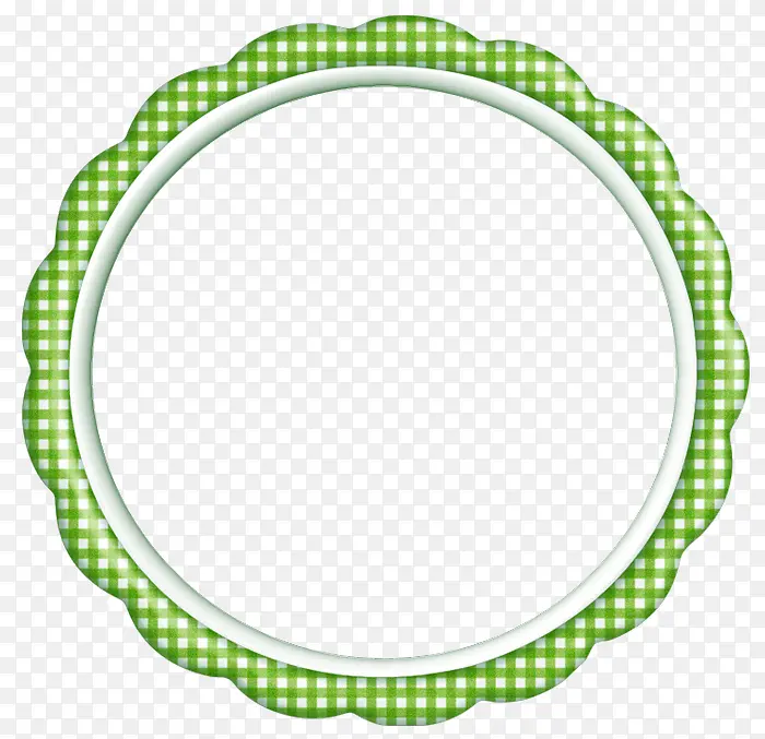 绿色花纹圆环