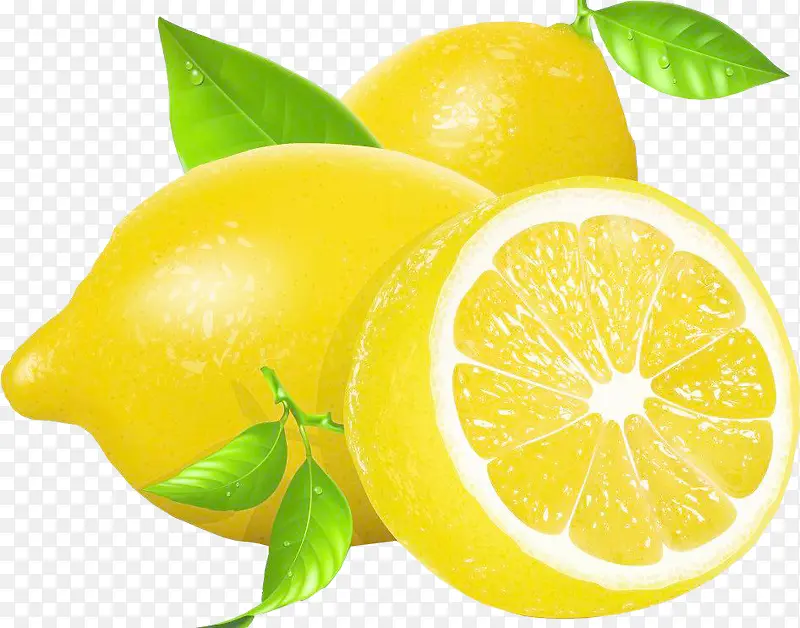 鲜艳黄色柠檬