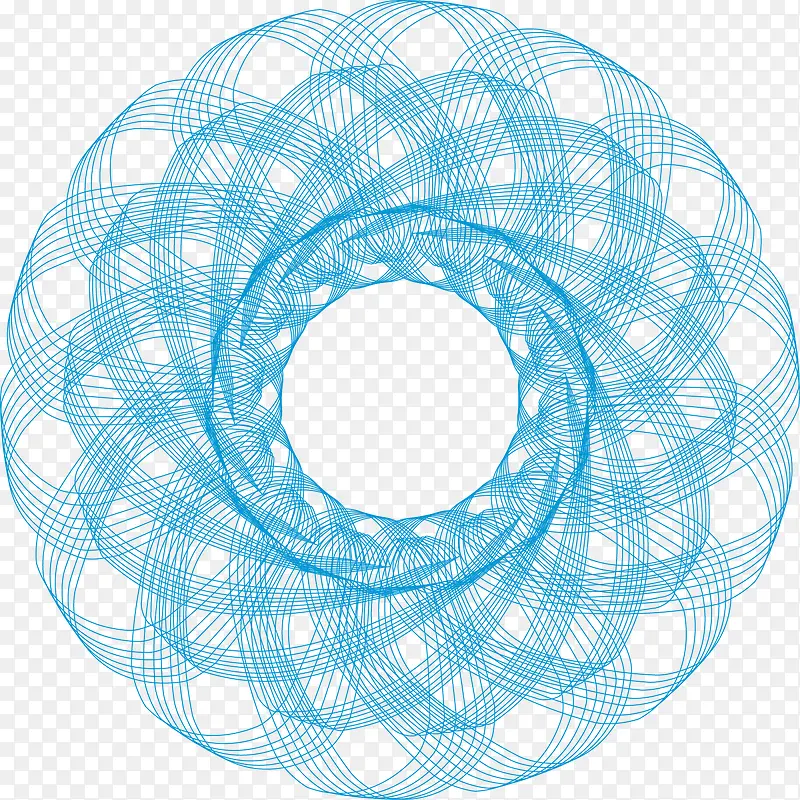 蓝色创意螺旋花纹图