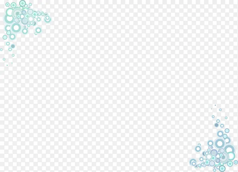 蓝色梦幻唯美花纹边框