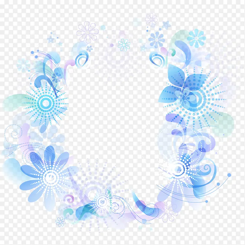 蓝色花纹PNG图片素材下载_图片编号qlbgxawg-免抠素材网