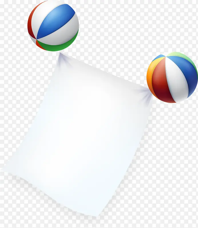 手绘彩色气球标签