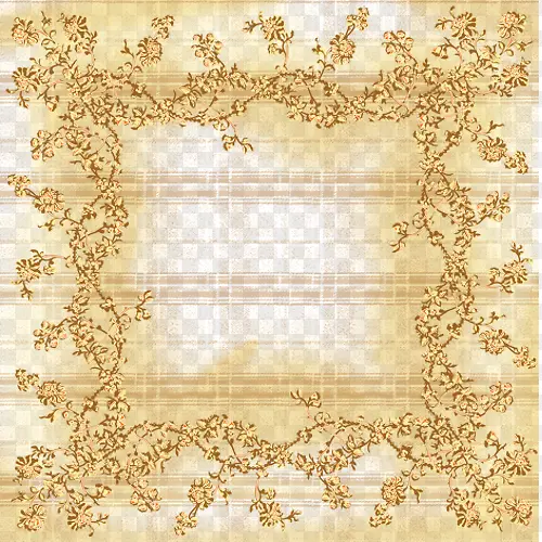 黄色花藤相框