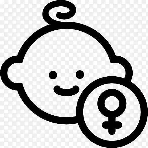 女宝宝的脸图标