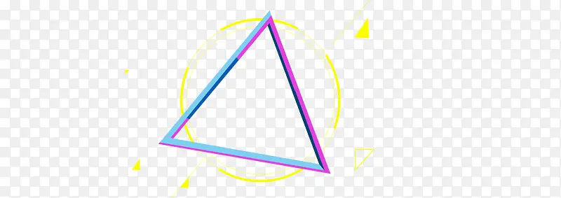 蓝色三角形卡通立体图标