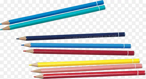 各种彩色铅笔开学季