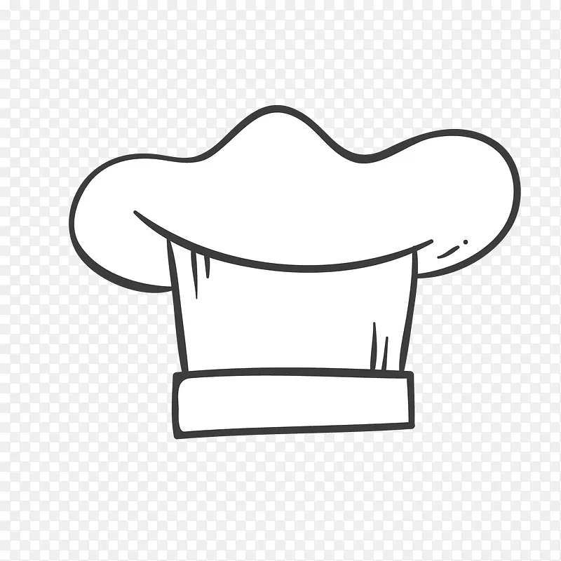 白色卡通厨师帽子