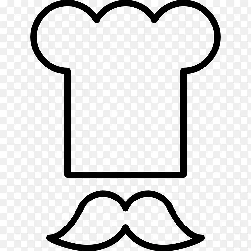 厨师帽和小胡子的图标