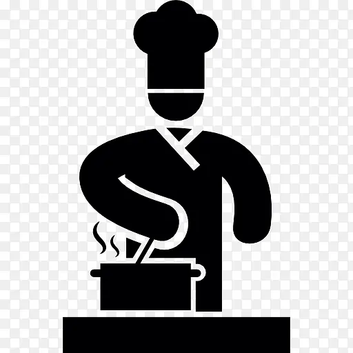 厨师烹饪炉灶图标