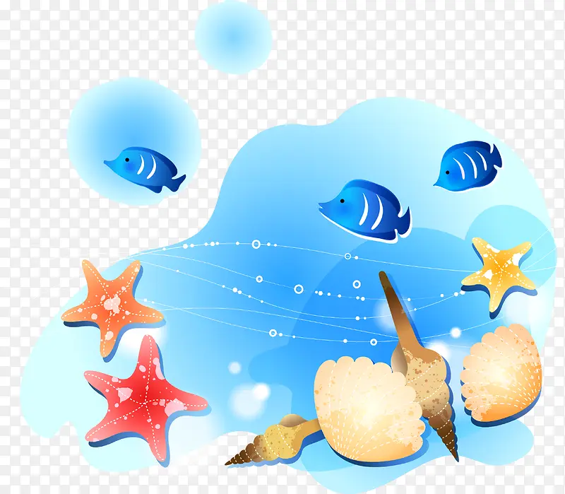 蓝色海底生物