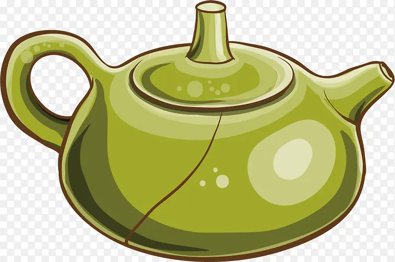 绿色茶壶