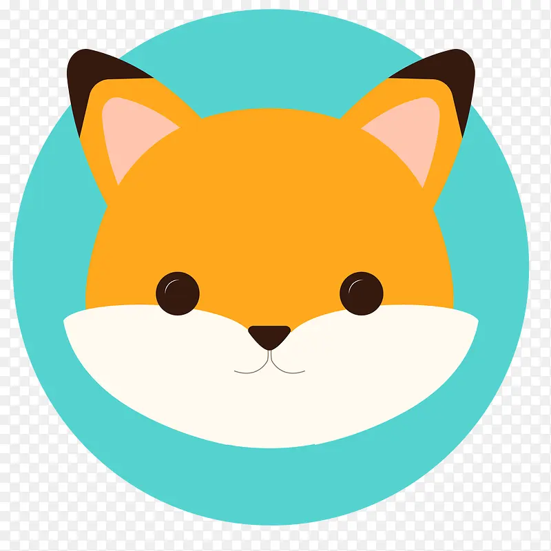 卡通可爱狐狸的头像设计