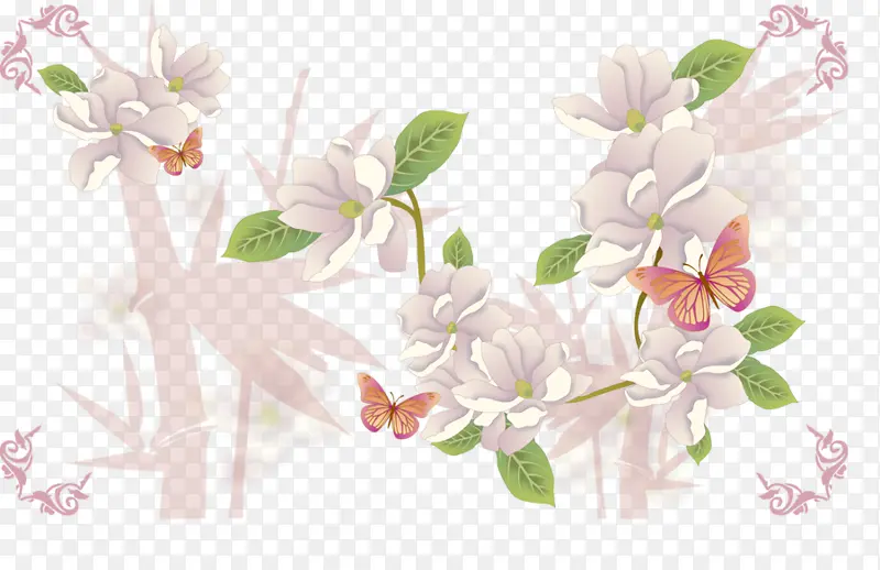 栀子花蝴蝶