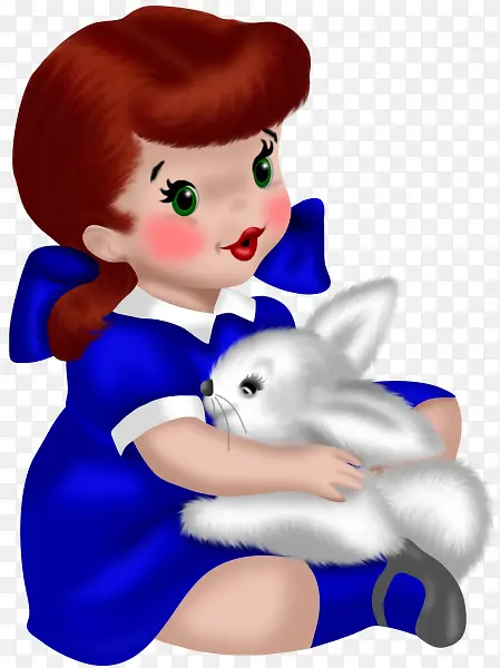 女孩和小兔