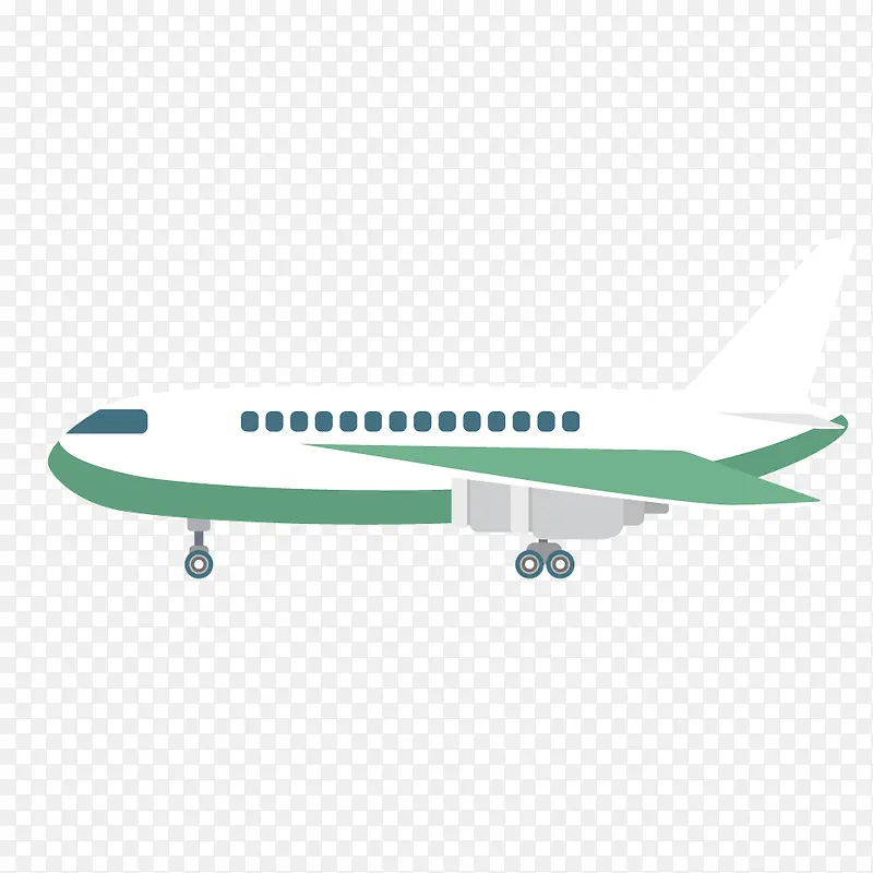 绿色飞机客机航空