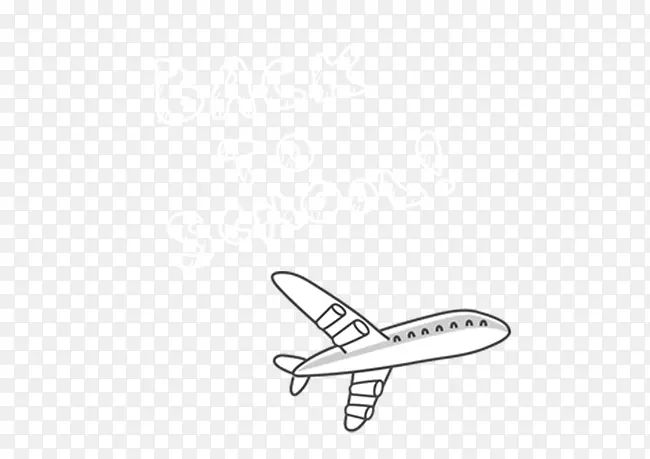 卡通手绘飞机