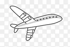 卡通手绘飞机