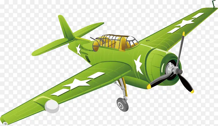 矢量绿色飞机