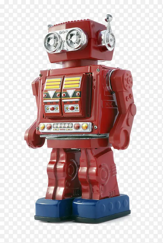 暗红色塑料玩具机器人
