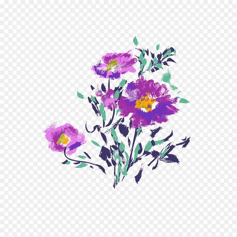 中国风紫色的花