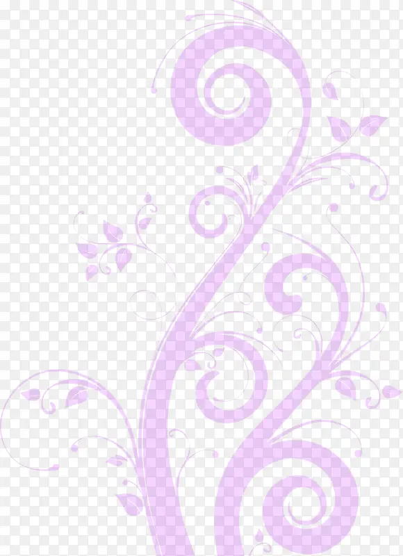 中国风紫色手绘花朵