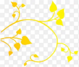 夏季黄色藤蔓海报装饰素材