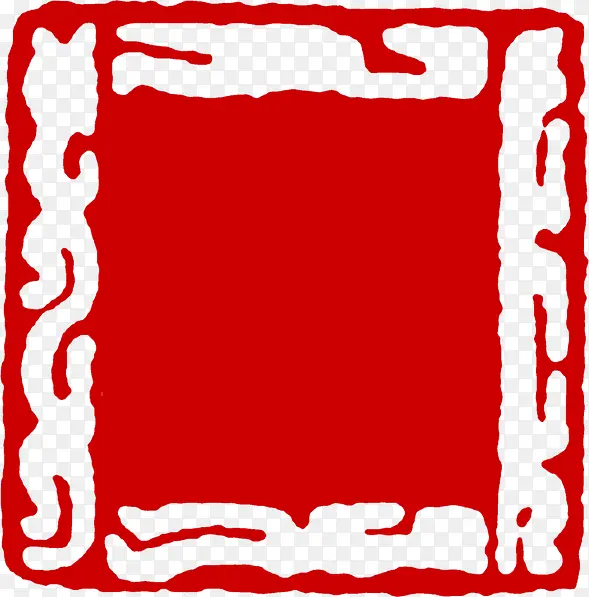 红色中国风印章图标装饰