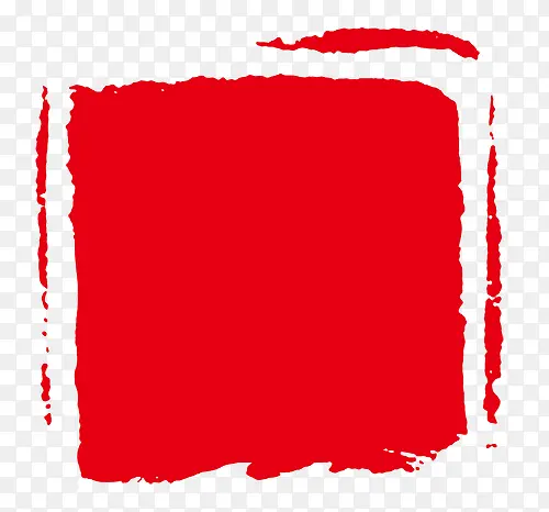印章元素红色方块